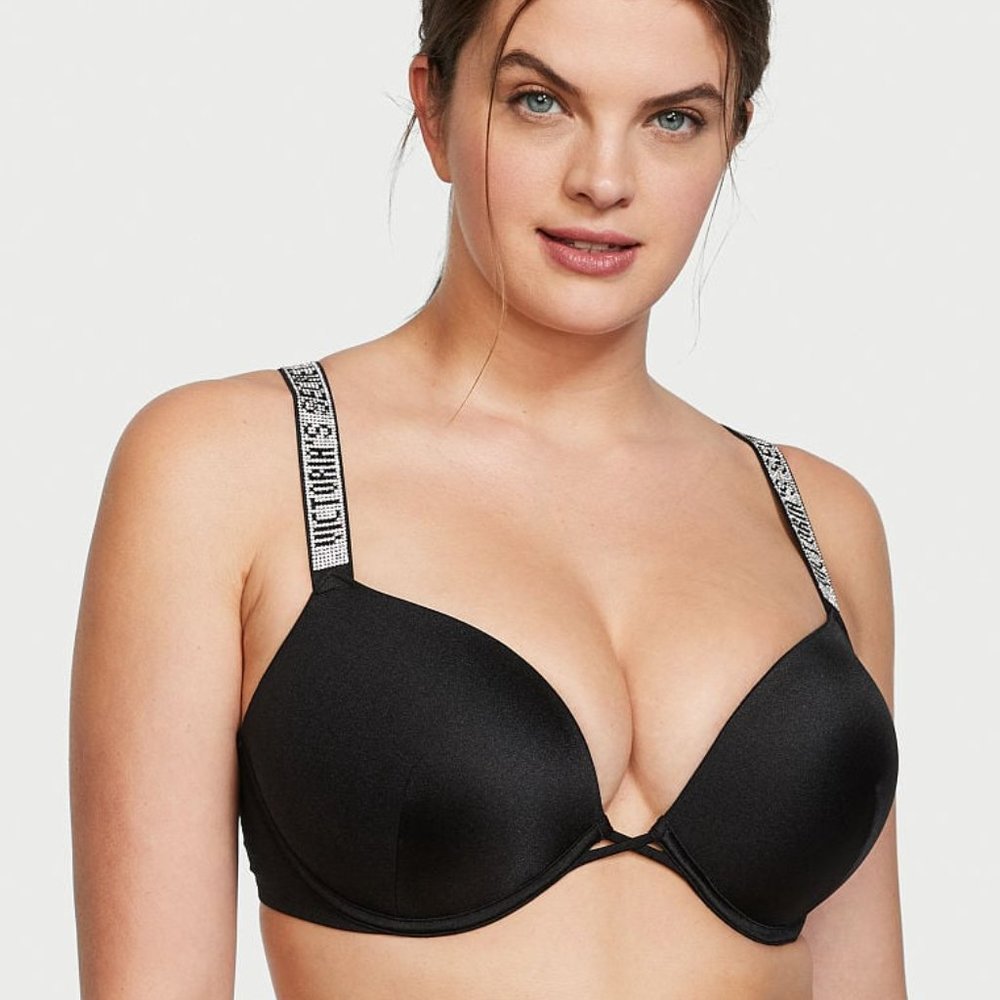 VICTORIA'S SECRET SWIM Shine Strap Bombshell Push-Up Bikini Top - NWT